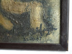 Harry  van der Heyden - Olieverf op jute doek , “Abstracte Naakten” – in originele lijst – 1967 kopen? Bied vanaf 40!