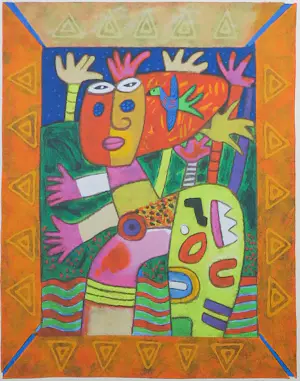 Clemens Briels - Zeefdruk, Margarita - Ingelijst kopen? Bied vanaf 100!