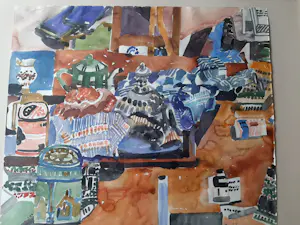 Theo Elfrink - Aquarel, zonder titel. kopen? Bied vanaf 40!