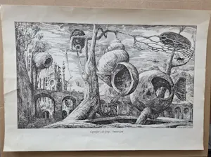 Jakop Slegt - Fantasiewereld. Drukgesigneerd. 1970. kopen? Bied vanaf 49!