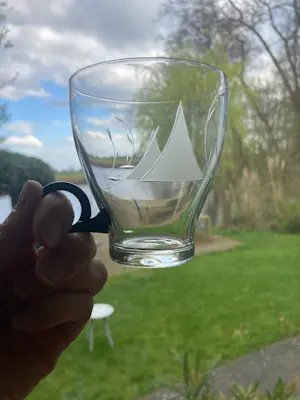 Andries Dirk Copier - Set van 4 Bowl glazen, geëtst, uit de jaren 40/50ig kopen? Bied vanaf 28!