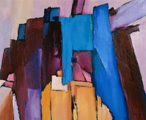 Hans Paus - Olieverf op doek, Abstracte compositie II - Ingelijst (Groot) kopen? Bied vanaf 150!