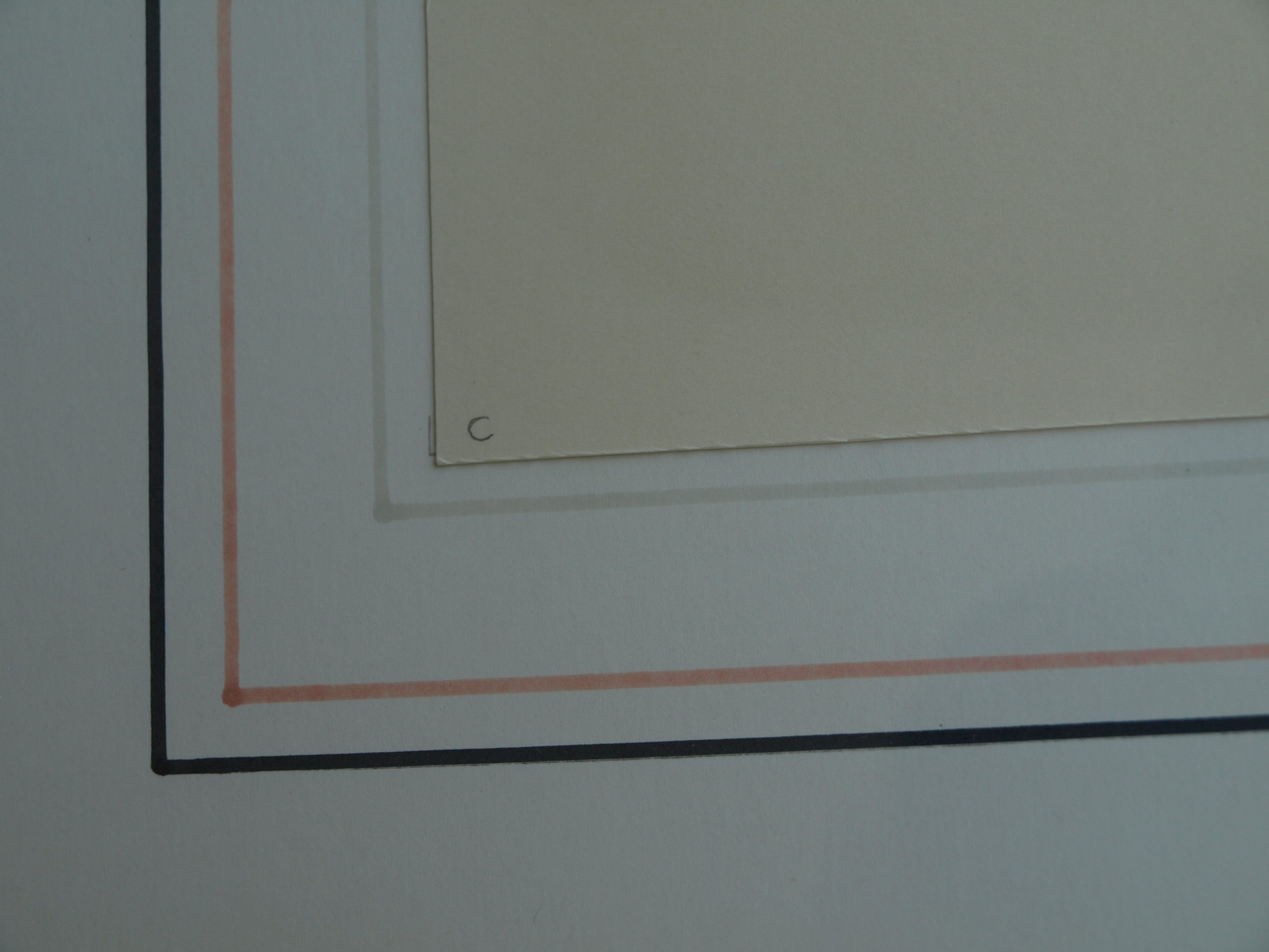 Niet of onleesbaar gesigneerd - Tekening , C – gesigneerd & ingelijst – 1980  kopen? Bied vanaf 1!