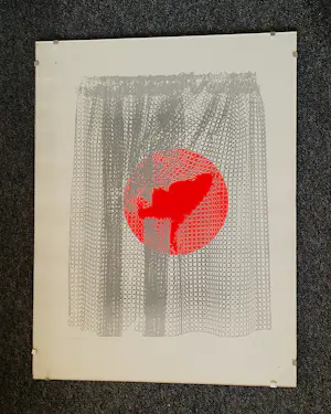 Gijs Winkelman - 1973 - in zeer kleine oplage (1/15) gemaakte zeefdruk "verstoorde rust" kopen? Bied vanaf 50!