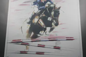 Niet of onleesbaar gesigneerd - Gelimiteerd Aquarel Sport Spring Paard kopen? Bied vanaf 1!