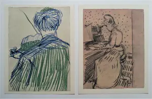 Vincent van Gogh - De Violinist + Mlle Gachet aan de Piano - 2 Koperdiepdrukken - Beperkte oplage kaufen? Bieten Sie von 70!