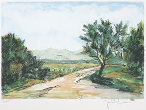 Niet of onleesbaar gesigneerd - Litho, Z.T. Landschap kopen? Bied vanaf 1!