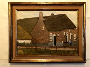 L. De Bruijn - Boerderij met put - Olieverf op doek, Ingelijst kopen? Bied vanaf 40!