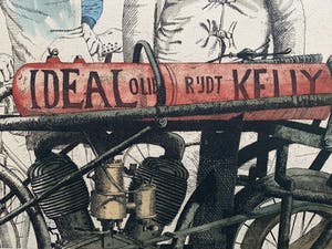 Herman Berserik - Handgekleurde ets | 'Ideal olie rijdt Kelly' | 4 januari 1979 (UNIEKE BEWERKING) kopen? Bied vanaf 140!