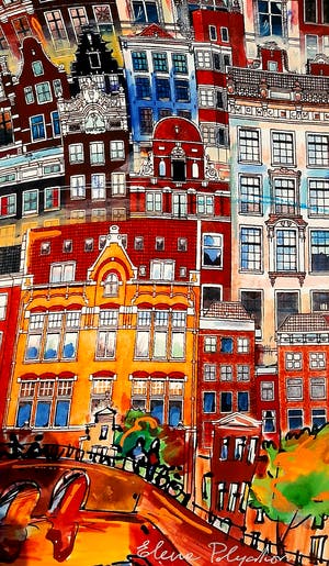 Elena Polyakova - Vrolijk Amsterdam. kopen? Bied vanaf 85!