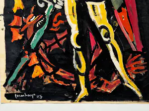 charles Counhaye - belangrijk Waals expressionist - Ridder verslaat Draak 1942 - gesigneerd kopen? Bied vanaf 46!