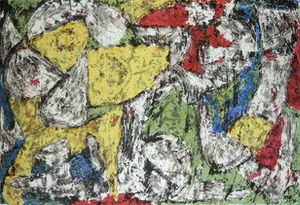 Niet of onleesbaar gesigneerd - Zeefdruk, Zonder titel - Ingelijst (Groot) kopen? Bied vanaf 1!