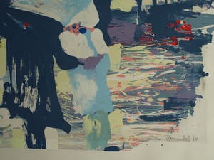 Emeke Buitelaar - Monoprint , Abstracte voorstelling – 1988 kopen? Bied vanaf 35!