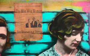 Crail Moansburg - Acryl/ gemengde technieken op doek, The wild women kopen? Bied vanaf 150!