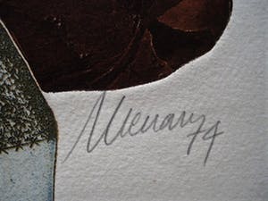 Manuel Menan - Spaans Hollandse graficus - gesigneerd Litho - "Wishful Shining" 1974 kopen? Bied vanaf 10!