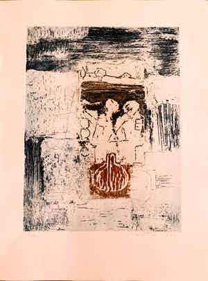 Jan Montyn - 2 kleur etsen verkocht voor € 100!