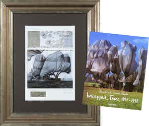 Christo - Handgesigneerde druk Wrapped Trees + Taschen boek verkocht voor € 1!