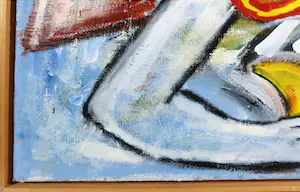 John Lie a Fo - Olieverf op doek, Zonder titel - Ingelijst (Groot) kopen? Bied vanaf 350!