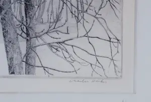 Charles Donker - Ets: Houtsnip vier essen kopen? Bied vanaf 450!