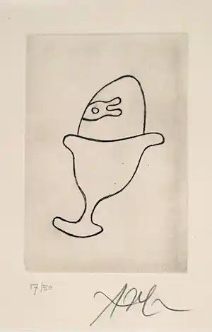 Hans Arp - zonder titel verkocht voor € 650!