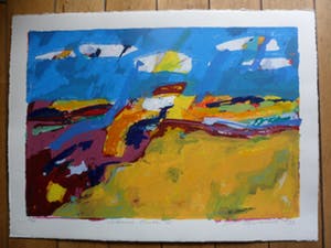 Willem Brauck - Zeefdruk. Titel,"Coloured Earth III". kopen? Bied vanaf 40!