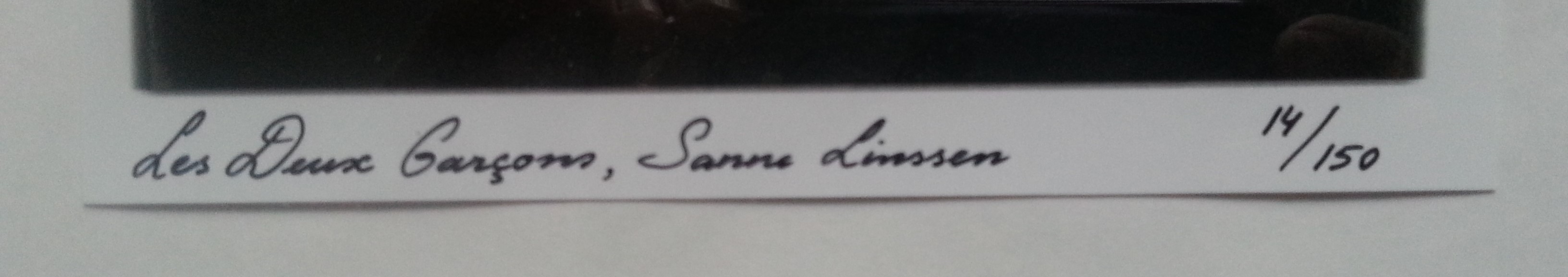 Sanne Linssen - SANNE LINSSEN - Twee Photo's - "Les Deux Garcons" - Handgesigneerd - 2005 kopen? Bied vanaf 20!