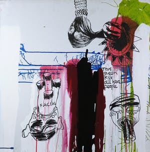 Rachid Ben Ali - Gemengde techniek op doek, Zonder titel (Groot) kopen? Bied vanaf 250!