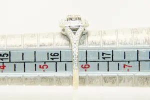 40 - 14 karaats witgouden Diamond Point ring met 0.26 crt briljant kopen? Bied vanaf 320!