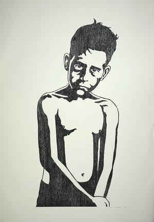 Mariska van Duffelen - Houtsnede, Zonder titel kopen? Bied vanaf 1!