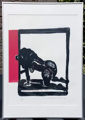 Marlene Dumas - De muze is moe, zeefdruk (netjes ingelijst, groot) kopen? Bied vanaf 1250!