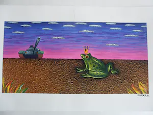 Dadara - Zeefdruk: Frog kopen? Bied vanaf 50!