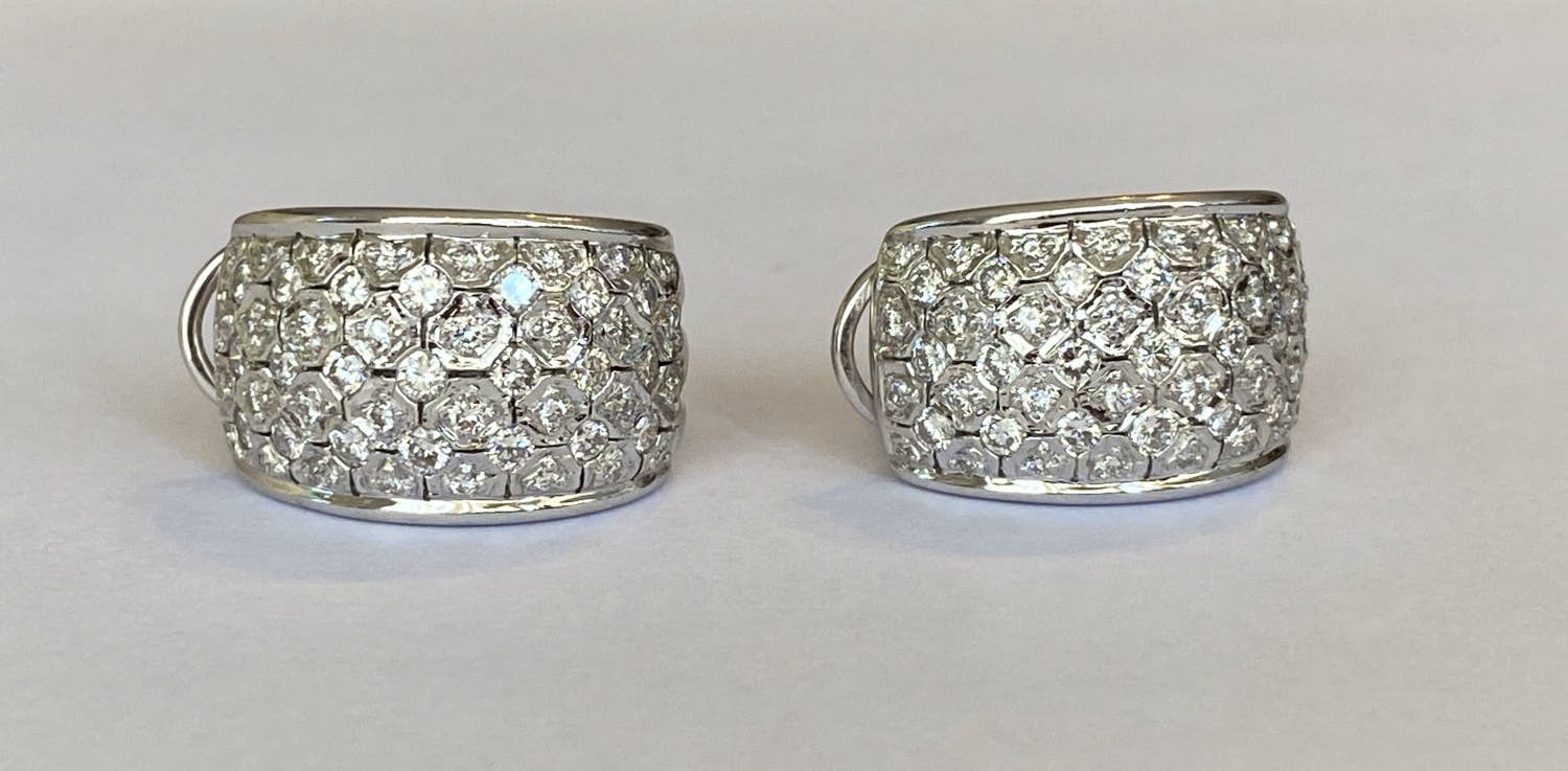 Acheter18 kt Witgouden Creolen met diamanten ca  2. 00 ct? Enchérissez de 1500!