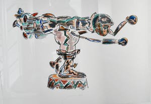 Arie van Geest - # ZONDER TITEL # gesigneerd, 1989, mint in lijst kopen? Bied vanaf 425!