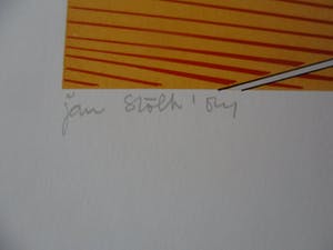 Jan Stolk - Zeefdruk, Parasol uit 1984. kopen? Bied vanaf 15!