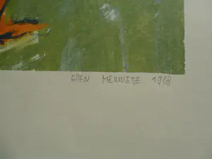 Ellen Meuwese - zeefdruk - 'Ganzen' kopen? Bied vanaf 30!