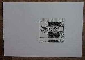 Roger Raveel - Drie etsen: "Waarom" - 2002 kopen? Bied vanaf 650!