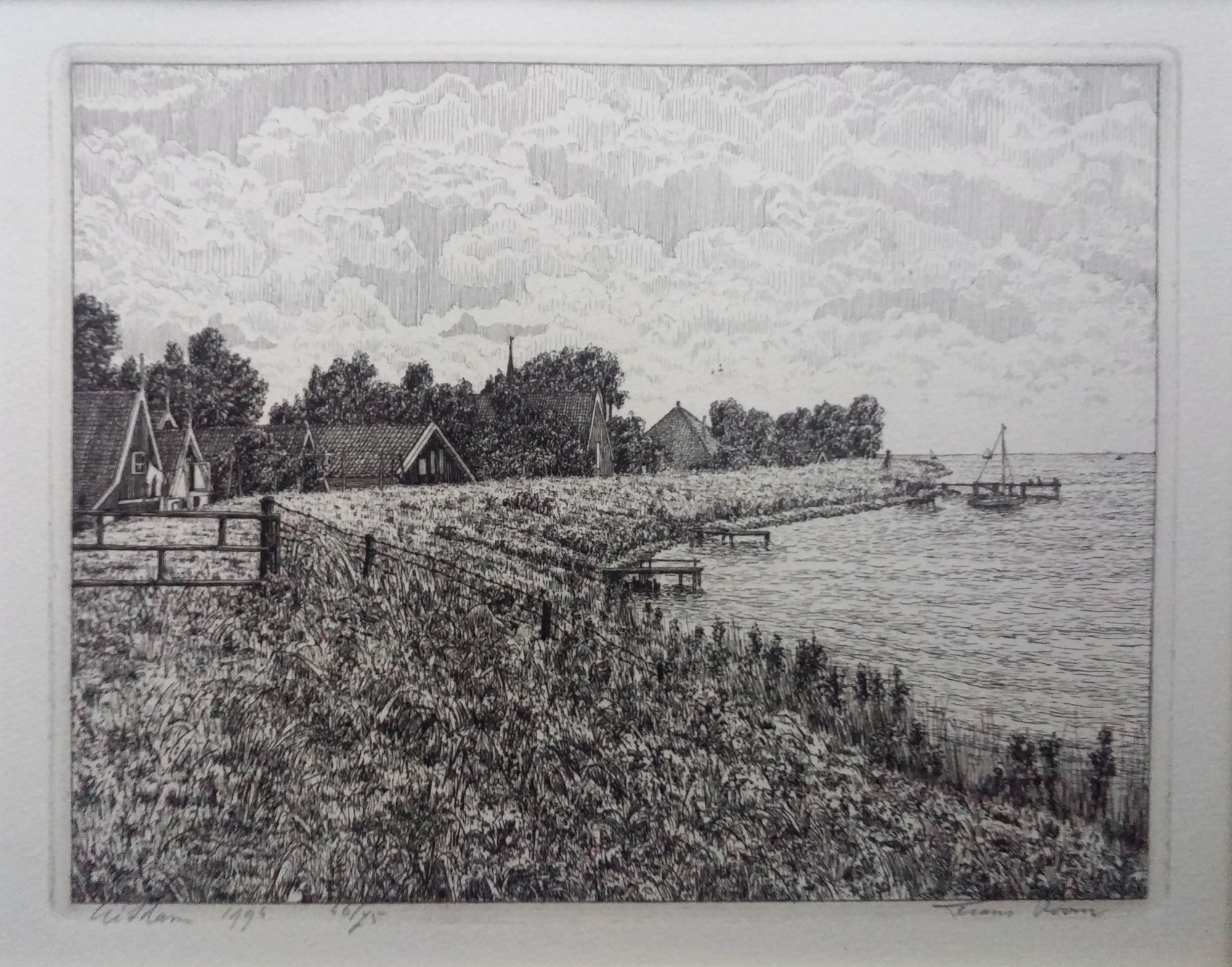 Frans Room - Uitdam (serie Waterland etsen) kopen? Bied vanaf 1!