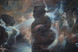 Ton de Kruyk - Surrealistisch tafereel - olieverfschilderij kopen? Bied vanaf 125!