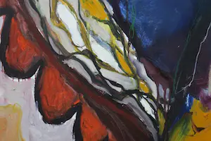 Alexander Vogels - Olieverf op doek, Dierenmasker in blauw (Zeer groot, uniek werk) kopen? Bied vanaf 699!