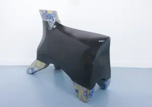 Jos Kuppens - Zwaar beeld van graniet en sodaliet, Geabstraheerd dierfiguur kopen? Bied vanaf 1000!