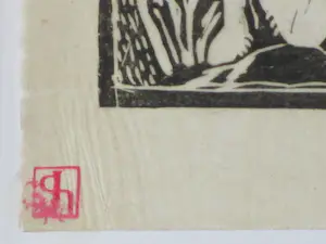 Nikolaas Eekman - De Spitter - Houtsnede kopen? Bied vanaf 45!