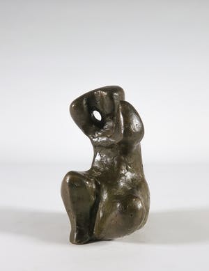 Willy Blees - Bronzen beeld van een zittend figuur kopen? Bied vanaf 250!