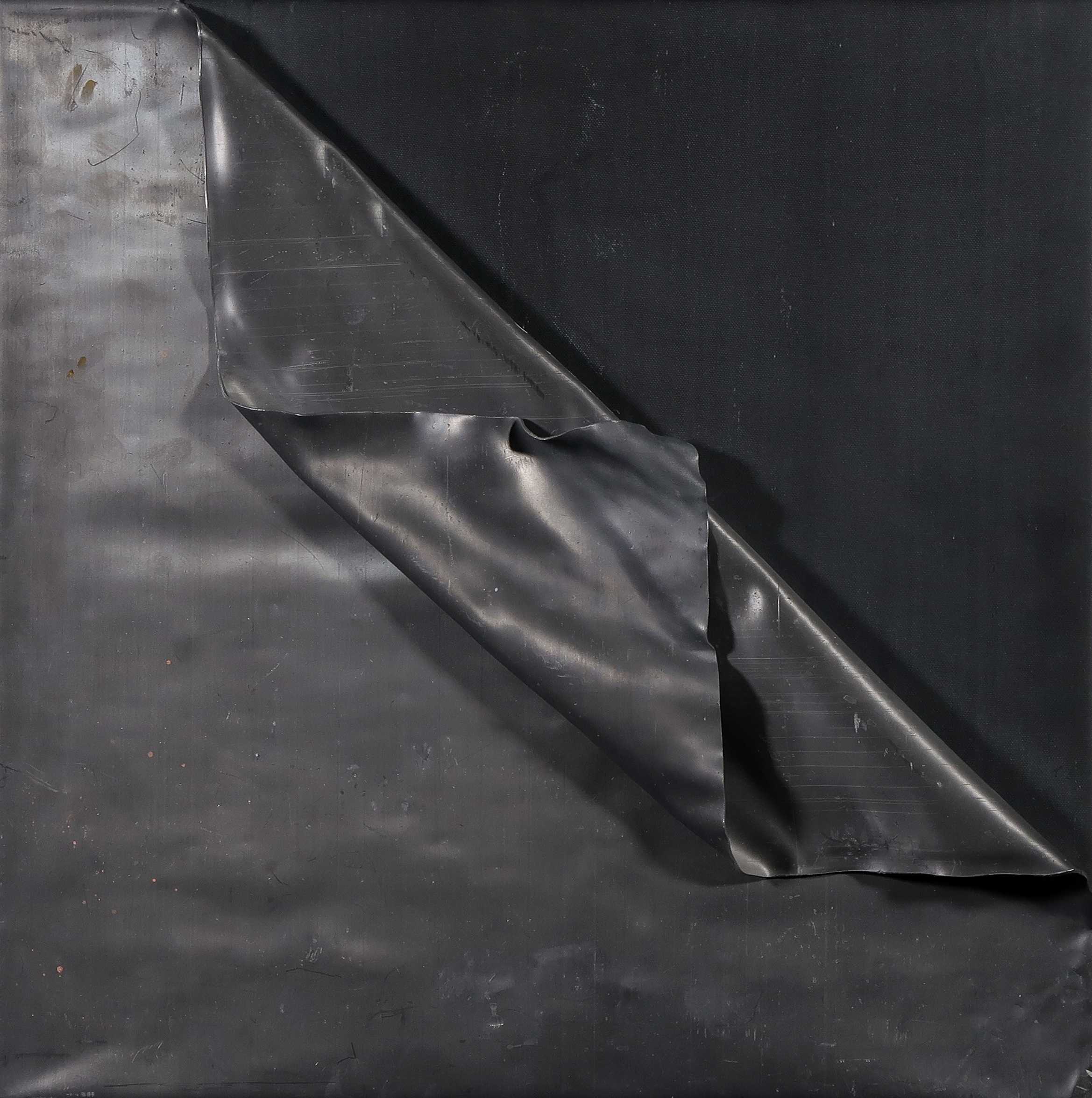 Niet of onleesbaar gesigneerd - Loodsculptuur op vinyl, Abstract zwart kopen? Bied vanaf 1!