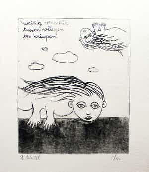 Ans Wortel - Weinig verschil tussen vliegen en kruipen verkocht voor € 50!