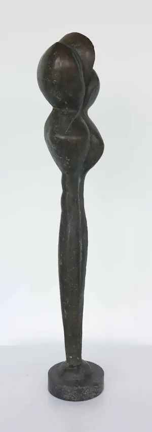Ed van Teeseling - Groot bronzen beeld, Femme-Fleur kopen? Bied vanaf 500!