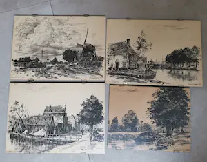 AcheterEduard Houbolt - Vier litho's met landschappen of stadsgezichten? Enchérissez de 20!