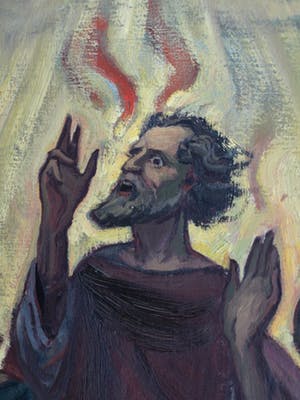 Klaas Pijlman - Olieverf op doek , “Jezus met 2 Apostelen” – groot - ca. 1975 kopen? Bied vanaf 1!