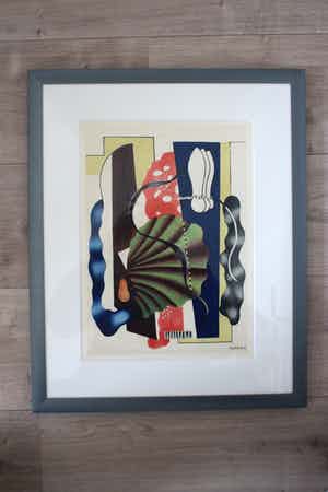 Fernand Leger、COMPOSITION、海外版超希少レゾネ、新品額付 FERNAND LEGER、COMPOSITION、海外版超希少レゾネ 美術品