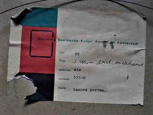 Hannes Postma - GROTE handgekleurde ETS - kleine oplage (35) - Lay out for Pandora - gesigneerd kopen? Bied vanaf 32!