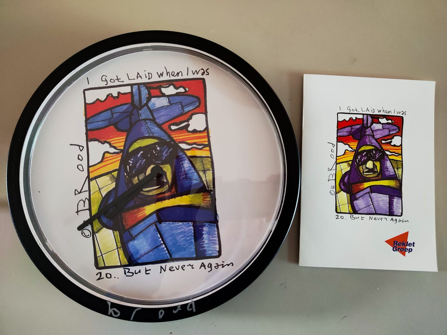 Herman Brood - Testpilot Blues Klok (gesigneerd!) kopen? Bied vanaf 295!